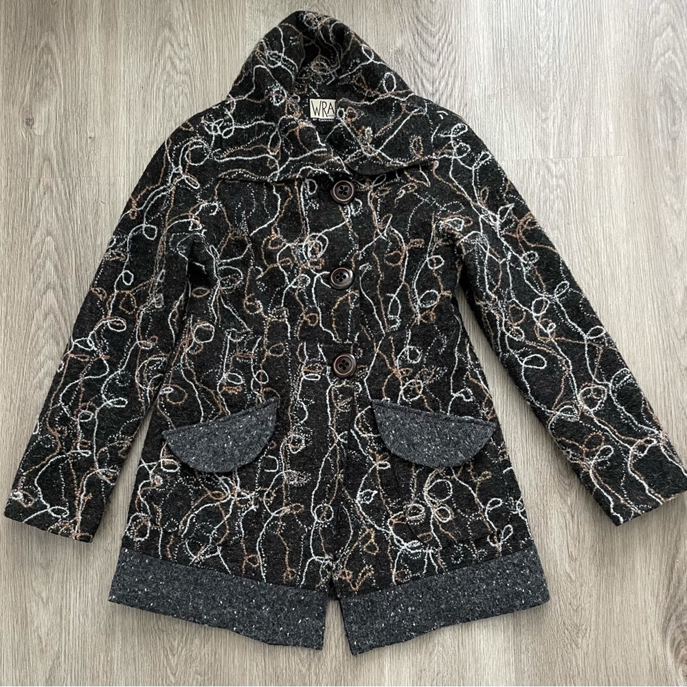 Women’s Wraps by Canvasbacks Vintage Wool Blend Super Cute Coat Size S